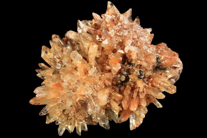 Orange Creedite Crystal Cluster - Durango, Mexico #84215